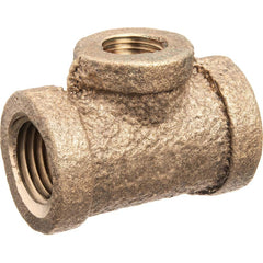 USA Sealing - Brass & Chrome Pipe Fittings; Type: Reducing Branch Tee ; Fitting Size: 1 x 1 x 3/4 ; End Connections: FNPT x FNPT x FNPT ; Material: Brass ; Pressure Rating (psi): 125 ; Finish/Coating: Uncoated - Exact Industrial Supply