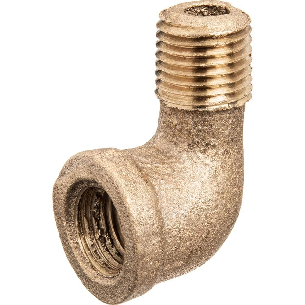 USA Sealing - Brass & Chrome Pipe Fittings; Type: Street Elbow ; Fitting Size: 1 x 1 ; End Connections: FNPT x MNPT ; Material: Brass ; Pressure Rating (psi): 125 ; Finish/Coating: Uncoated - Exact Industrial Supply