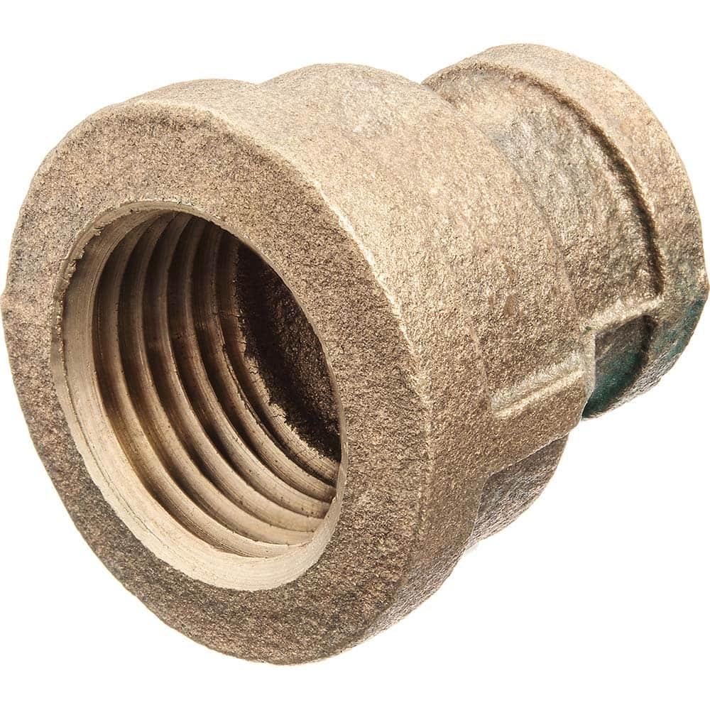 USA Sealing - Brass & Chrome Pipe Fittings; Type: Reducing Coupling ; Fitting Size: 1-1/2 x 3/4 ; End Connections: FNPT x FNPT ; Material: Brass ; Pressure Rating (psi): 125 ; Finish/Coating: Uncoated - Exact Industrial Supply