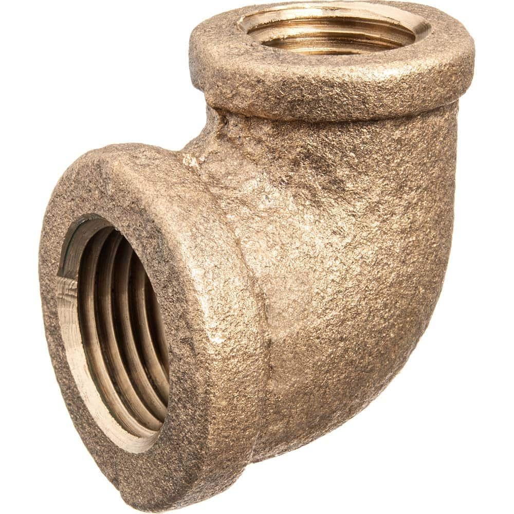 USA Sealing - Brass & Chrome Pipe Fittings; Type: Reducing Elbow ; Fitting Size: 1-1/2 x 1 ; End Connections: FNPT x FNPT ; Material: Brass ; Pressure Rating (psi): 125 ; Finish/Coating: Uncoated - Exact Industrial Supply