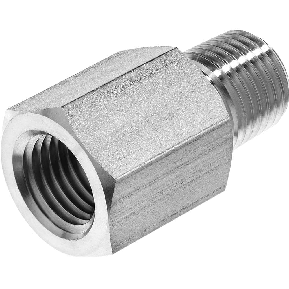 USA Sealing - Galvanized Pipe Fittings; Type: Adapter ; Fitting Size: 1/4 x 1/4 (Inch); Classification: Instrumentation ; Liquid and Gas Pressure Rating (psi): 5700 ; Steam Pressure Rating (psi): 5100 ; Material: Steel - Exact Industrial Supply