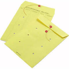 Quality Park - Mailers, Sheets & Envelopes; Type: Inter-Department Envelopes ; Style: String & Button ; Width (Inch): 13 ; Length (Inch): 10 ; Box Quantity: 100 ; Size: 10 x 13 - Exact Industrial Supply