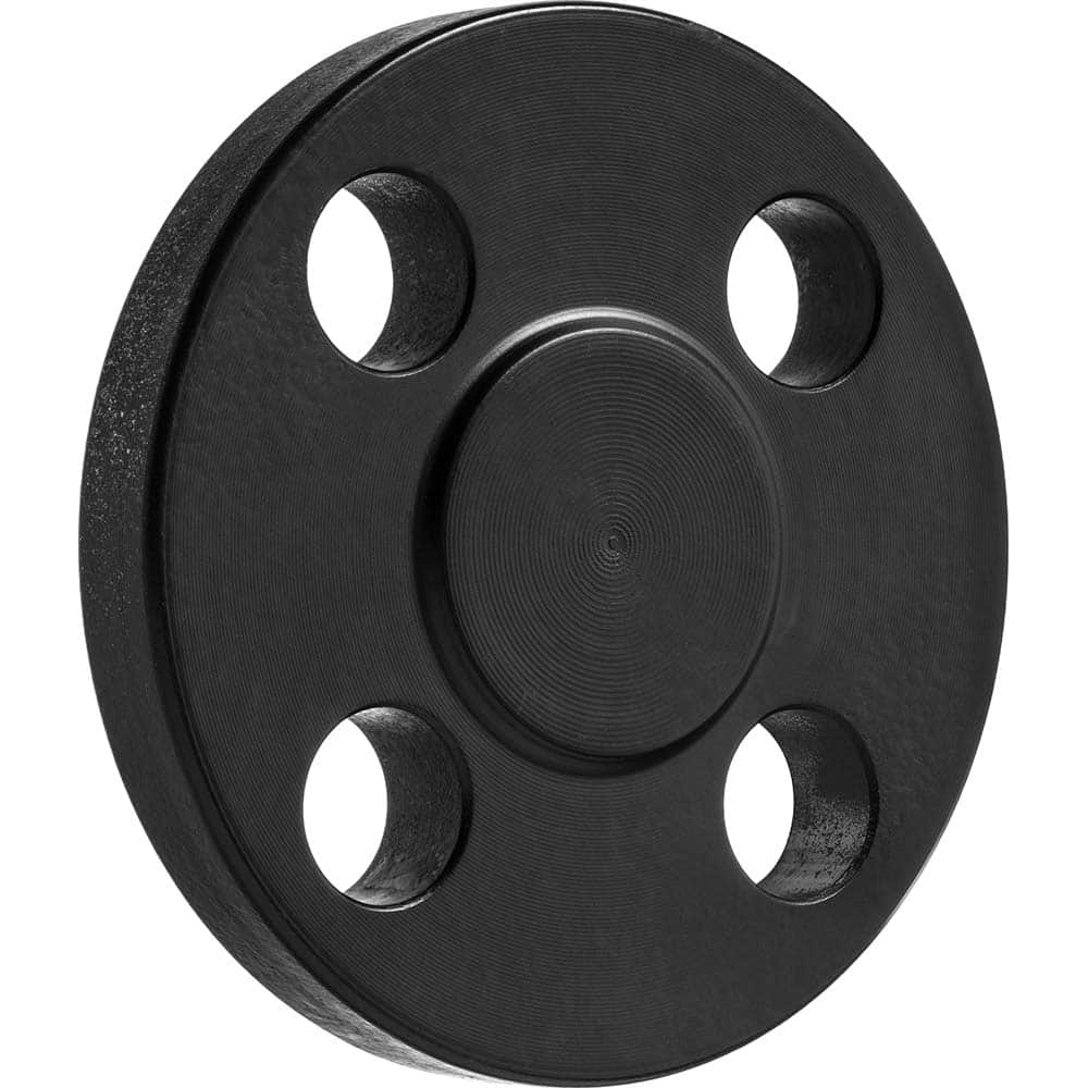 USA Sealing - Black & Galvanized Flanges; Style: Blind Cap ; Pipe Size: 3 (Inch); Outside Diameter (Inch): 7-1/2 ; Distance Across Bolt Hole Centers: 6 (Inch); Pressure Rating (psi): 150 ; Number of Holes: 4.000 - Exact Industrial Supply