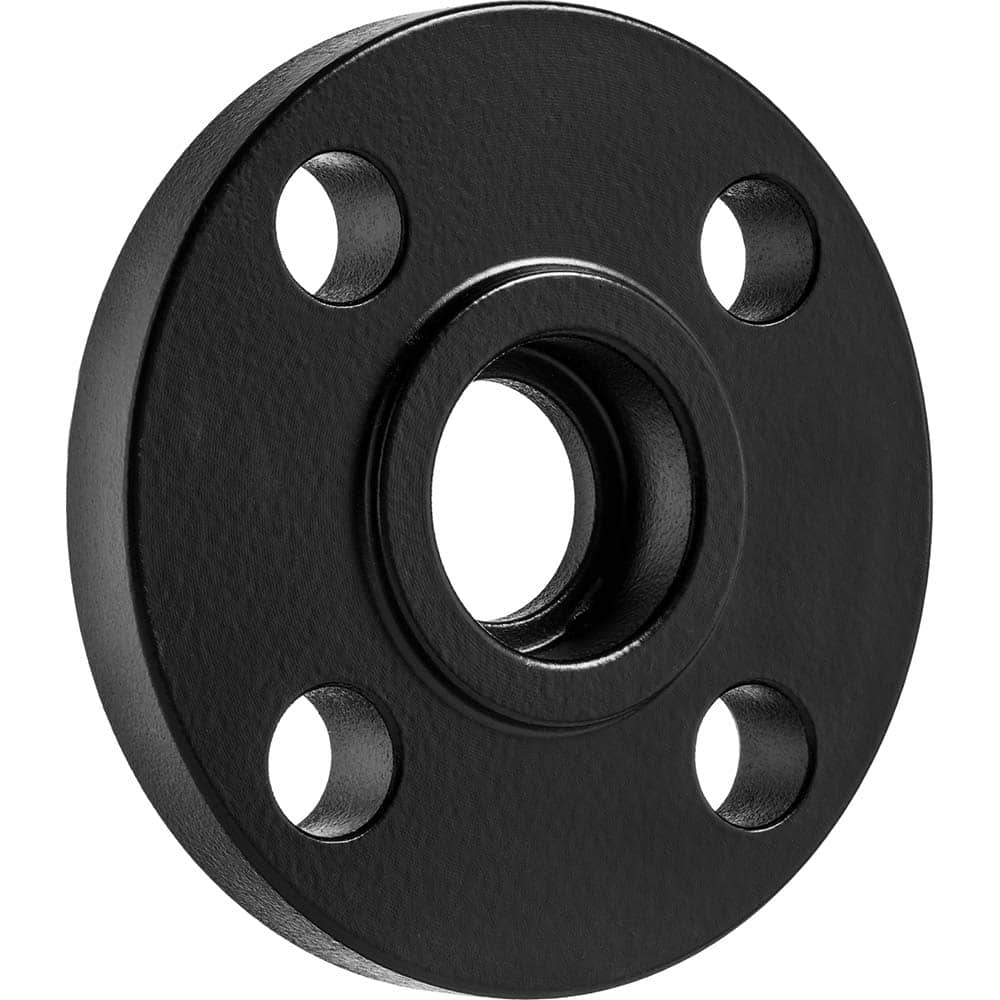 USA Sealing - Black & Galvanized Flanges; Style: Socket-Connect ; Pipe Size: 1 (Inch); Outside Diameter (Inch): 4-7/8 ; Distance Across Bolt Hole Centers: 3-1/2 (Inch); Pressure Rating (psi): 300 ; Number of Holes: 4.000 - Exact Industrial Supply