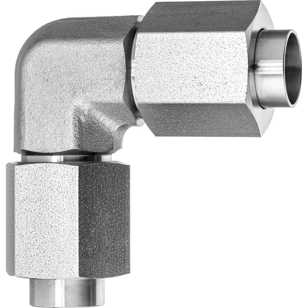 USA Sealing - Metal Compression Tube Fittings; Type: 90 Union Elbow ; End Connections: Tube OD x Tube OD ; Tube Outside Diameter (Inch): 3/8 ; Thread Size: None ; Material: Steel ; Maximum Working Pressure (psi): 3100.000 - Exact Industrial Supply