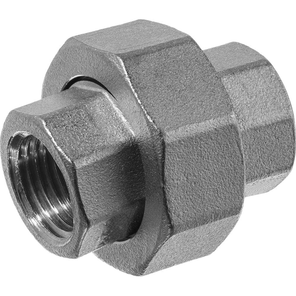 USA Sealing - Stainless Steel Pipe Fittings; Type: Union ; Fitting Size: 3/8 x 3/8 ; End Connections: FBSPT x FBSPT ; Material Grade: 316 ; Pressure Rating (psi): 150 - Exact Industrial Supply