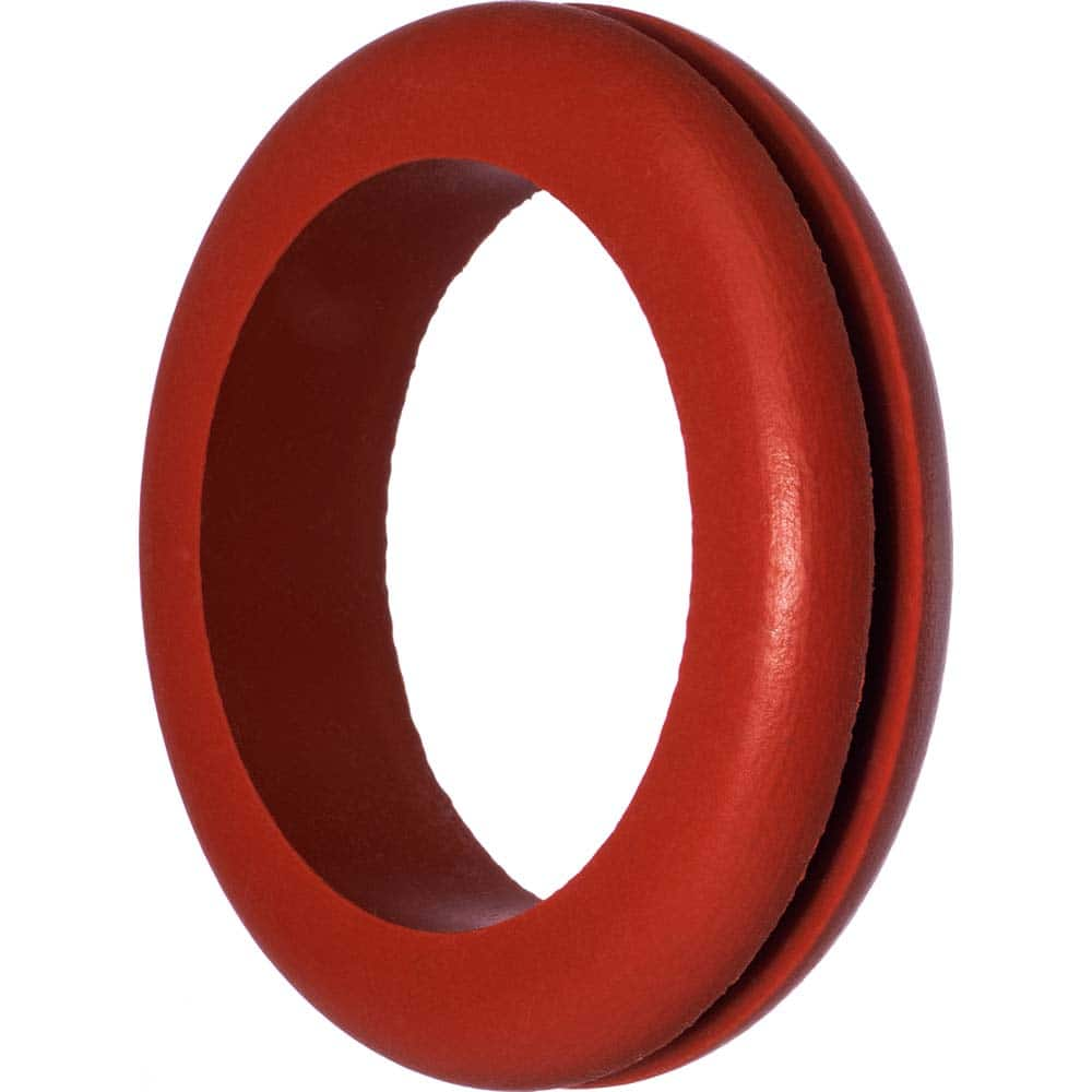 USA Sealing - Grommets; Type: High-Temperature Push-In Grommet ; Outside Diameter (Inch): 5/8 ; Overall Thickness (Decimal Inch): 1/4 ; Inside Diameter Inch: 1/4 (Inch); Material: Silicone Rubber ; Type: High-Temperature Push-In Grommet - Exact Industrial Supply