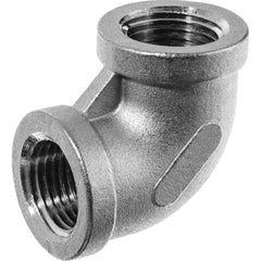 USA Sealing - Stainless Steel Pipe Fittings; Type: Elbow ; Fitting Size: 3/4 x 3/4 ; End Connections: FBSPT x FBSPT ; Material Grade: 304 ; Pressure Rating (psi): 150 - Exact Industrial Supply