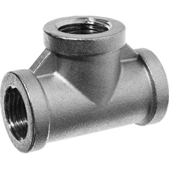 USA Sealing - Stainless Steel Pipe Fittings; Type: Tee ; Fitting Size: 3/4 x 3/4 x 3/4 ; End Connections: FBSPT x FBSPT x FBSPT ; Material Grade: 316 ; Pressure Rating (psi): 150 - Exact Industrial Supply