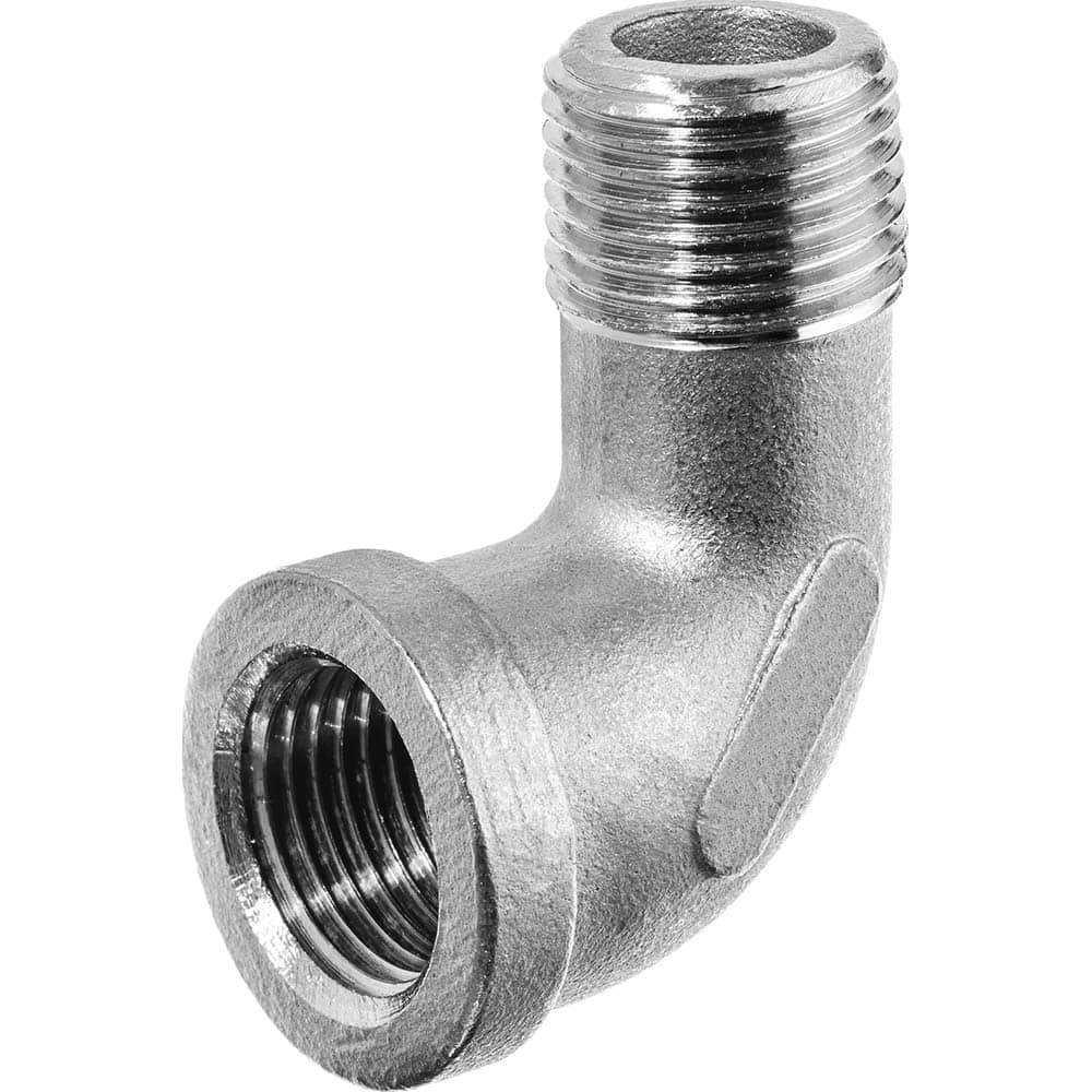 USA Sealing - Stainless Steel Pipe Fittings; Type: Street Elbow ; Fitting Size: 1/4 x 1/4 ; End Connections: MBSPT x FBSPT ; Material Grade: 304 ; Pressure Rating (psi): 150 - Exact Industrial Supply