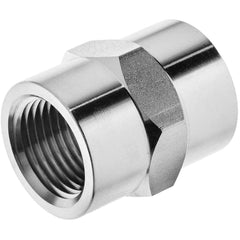 USA Sealing - Stainless Steel Pipe Fittings; Type: Hex Coupling ; Fitting Size: 1/8 x 1/8 ; End Connections: FNPT x FNPT ; Material Grade: 304 ; Pressure Rating (psi): 6100 - Exact Industrial Supply