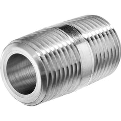 USA Sealing - Stainless Steel Pipe Fittings; Type: Close Nipple ; Fitting Size: 1/2 x 1/2 ; End Connections: MNPT x MNPT ; Material Grade: 304 ; Pressure Rating (psi): 7200 - Exact Industrial Supply