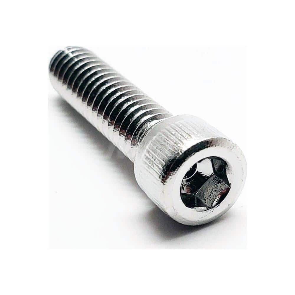 Socket Cap Screw: M6 x 1 Thread, DIN 912, 4 mm Drive 20 mm Thread Length, Stainless Steel, NL-19