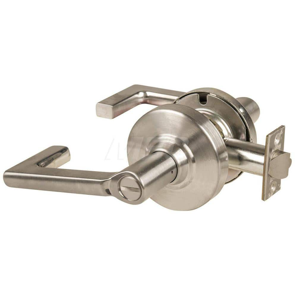 Lever Locksets; Type: Cylindrical Lock; Key Type: Keyless; Strike Type: Curved Lip Strike; Finish/Coating: Satin Nickel; Material: Metal; Material: Metal; Door Thickness: 1.75 in; Backset: 2.75 in; Cylinder Type: No Keyway; Minimum Order Quantity: Metal;