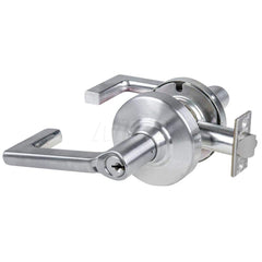 Lever Locksets; Type: Cylindrical Lock; Key Type: Keyed Different; Strike Type: Curved Lip Strike; Finish/Coating: Satin Chrome; Material: Metal; Material: Metal; Door Thickness: 1.75 in; Backset: 2.75 in; Cylinder Type: Schlage C Keyway; Minimum Order Qu