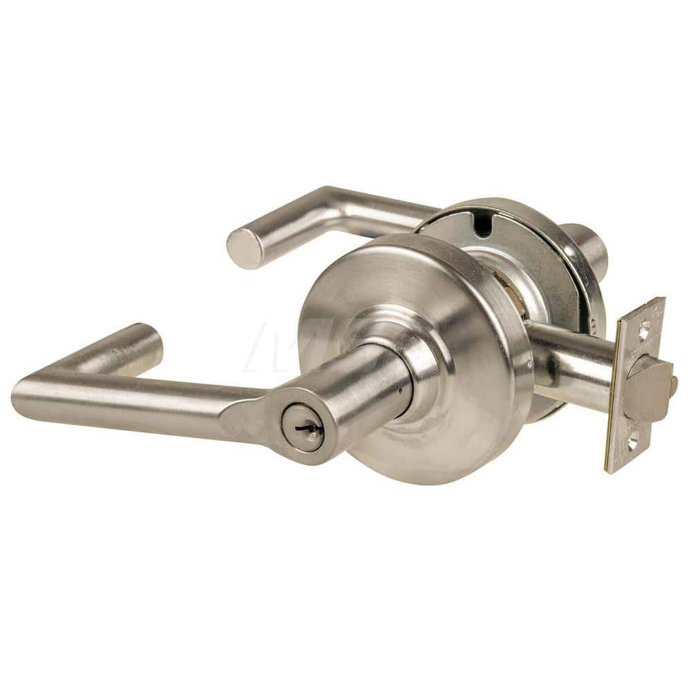 Lever Locksets; Type: Cylindrical Lock; Key Type: Keyed Different; Strike Type: Curved Lip Strike; Finish/Coating: Satin Nickel; Material: Metal; Material: Metal; Door Thickness: 1.75 in; Backset: 2.75 in; Cylinder Type: Schlage C Keyway; Minimum Order Qu