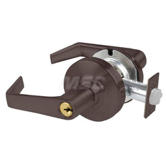 Lever Locksets; Type: Cylindrical Lock; Key Type: Keyed Different; Strike Type: Curved Lip Strike; Finish/Coating: Oil Rubbed Bronze; Material: Metal; Material: Metal; Door Thickness: 1.75 in; Backset: 2.75 in; Cylinder Type: Schlage C Keyway; Minimum Ord