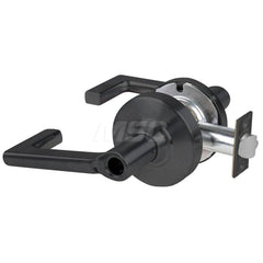 Lever Locksets; Type: Cylindrical Lock; Key Type: Keyless; Strike Type: Curved Lip Strike; Finish/Coating: Matte Black; Material: Metal; Material: Metal; Door Thickness: 1.75 in; Backset: 2.75 in; Cylinder Type: No Keyway; Minimum Order Quantity: Metal; M