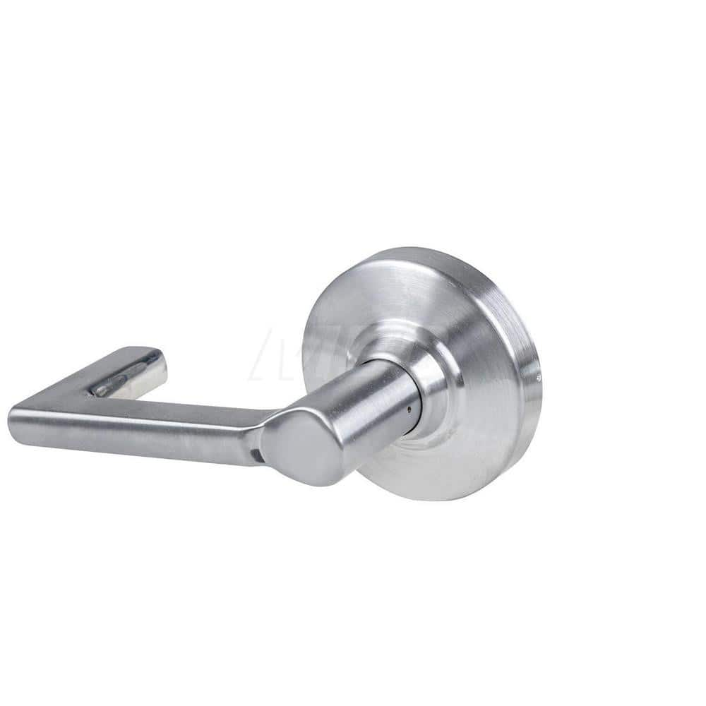 Lever Locksets; Type: Cylindrical Lock; Key Type: Keyless; Strike Type: Curved Lip Strike; Finish/Coating: Satin Chrome; Material: Metal; Material: Metal; Door Thickness: 1.75 in; Backset: 2.75 in; Cylinder Type: No Keyway; Minimum Order Quantity: Metal;