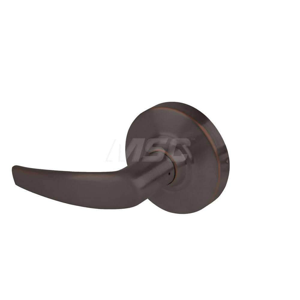 Lever Locksets; Type: Cylindrical Lock; Key Type: Keyless; Strike Type: Curved Lip Strike; Finish/Coating: Aged Bronze; Material: Metal; Material: Metal; Door Thickness: 1.75 in; Backset: 2.75 in; Cylinder Type: No Keyway; Minimum Order Quantity: Metal; M