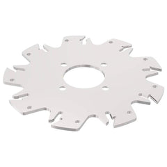 Indexable Slotting Cutter: 3.1 mm Cutting Width, 125 mm Cutter Dia, Arbor Hole Connection, 33 mm Depth of Cut, Right Hand Cut Screw, Uses 9 150.10 Inserts, 9 Teeth, Straight, Positive, Steel, Uncoated