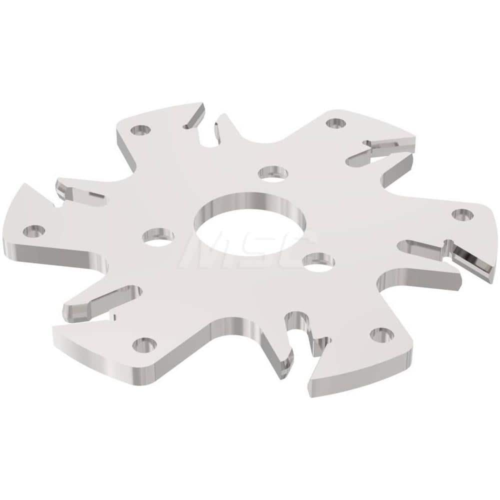 Indexable Slotting Cutter: 4.1 mm Cutting Width, 80 mm Cutter Dia, Arbor Hole Connection, 19.5 mm Depth of Cut, Right Hand Cut Screw, Uses 6 150.10 Inserts, 6 Teeth, Straight, Positive, Steel, Uncoated