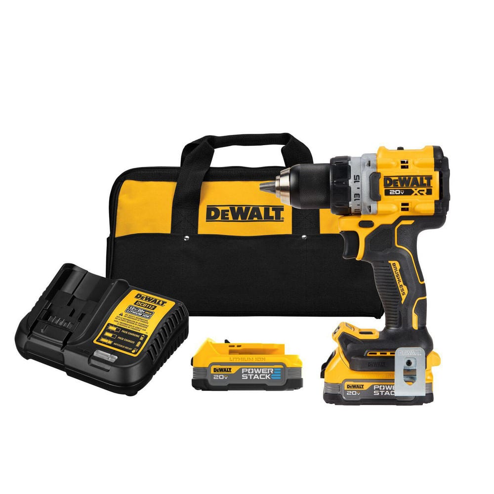 Cordless Drill: 20V, 1/2″ Chuck, 2,000 RPM Keyless Chuck, Reversible, 2 Lithium-ion Battery Included, Charger Included