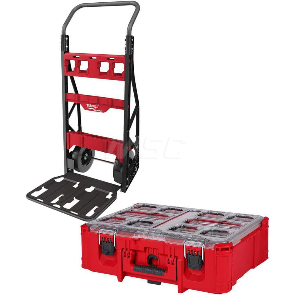 Hand Truck: 400 lb Capacity, 20″ Wide, 12″ Deep, 48″ High 10″ Flat-Free Wheels, Assembled