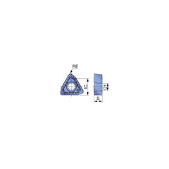 Indexable Drill Insert: WWMU09X510DJ AH3135, Carbide Coated, 80 ° Trigon