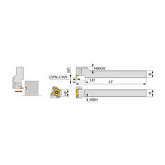 Indexable Grooving Toolholder:  STCFVR1212F18, Uses 18 Inserts,  No