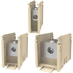 Burndy - Power Distribution Blocks; Amperage: 350 ; Number of Poles: 1 ; Number of Primary Connections: 2 ; Number of Secondary Connections: 6 ; Voltage: 600 ; Primary Wire Range: 14-2/0 AWG - Exact Industrial Supply