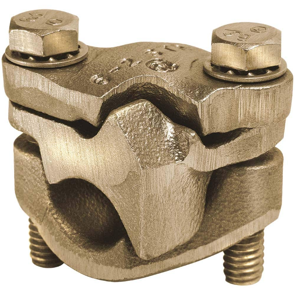 Burndy - Grounding Clamps; Clamp Type: Parallel Clamp ; Compatible Wire Size (AWG): 6-2 ; Overall Length (Inch): 1.31 ; Overall Length (Decimal Inch): 1.31 ; Material: Copper ; Standards Met: EU RoHS Indicator; RoHS EX Compliant; UL 486C - Exact Industrial Supply