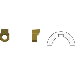 Broaching Inserts; Cutting Width: 4.00; Maximum Depth of Cut: 2.60; Insert Thickness: 6.08; Insert Length (mm): 8.00; Chamfer: No