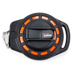 Lufkin - Tape Measures; Length (Feet): 50.000 ; Width (mm): 10 ; Width (Inch): 3/8 ; Graduation (Feet): 1/10 ; Blade Material: Steel ; Case Material: ABS Plastic - Exact Industrial Supply