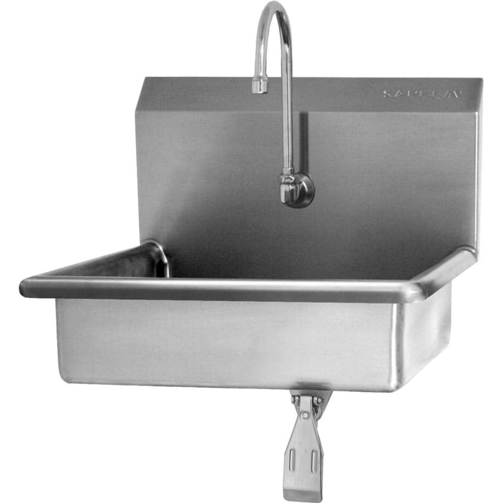 SANI-LAV - Sinks; Type: Hands-Free Wall Mounted Wash Sink ; Outside Length: 22 (Inch); Outside Width: 19 (Inch); Outside Height: 14 (Inch); Inside Length: 19 (Inch); Inside Width: 15-1/2 (Inch) - Exact Industrial Supply