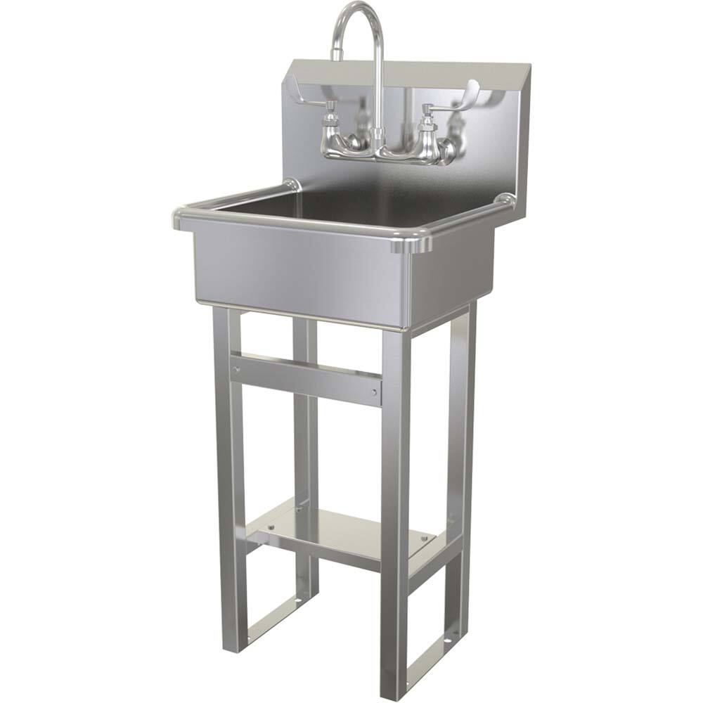 SANI-LAV - Sinks; Type: Floor Mounted Wash Sink ; Outside Length: 20 (Inch); Outside Width: 17-1/2 (Inch); Outside Height: 43-1/2 (Inch); Inside Length: 17 (Inch); Inside Width: 14 (Inch) - Exact Industrial Supply