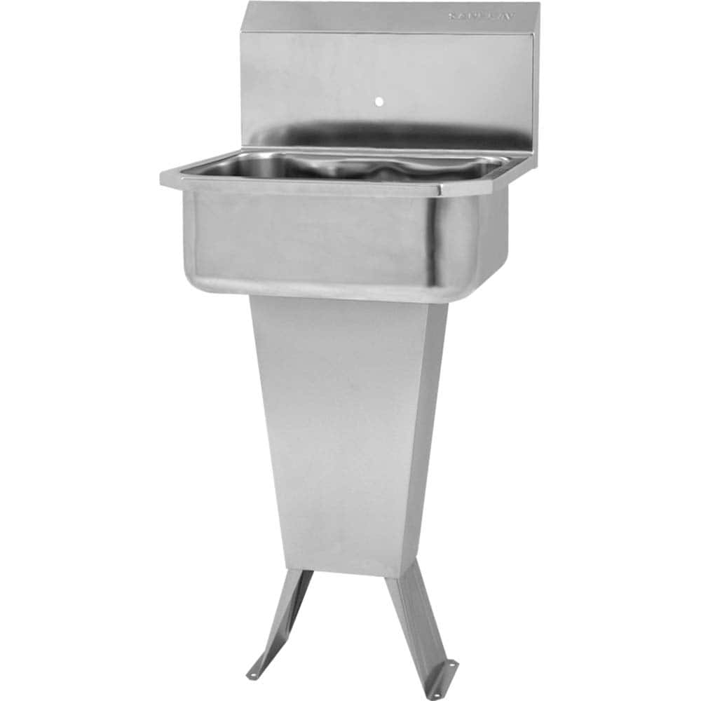 SANI-LAV - Sinks; Type: Floor Mounted Wash Sink ; Outside Length: 19 (Inch); Outside Width: 18 (Inch); Outside Height: 41-1/2 (Inch); Inside Length: 14 (Inch); Inside Width: 17 (Inch) - Exact Industrial Supply