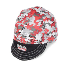 Cooling Headband: Size L, Black, Red & Gray Camouflage, Cotton