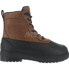 Work Boot: Size 5.5, 8″ High, Leather, Composite Toe Black, Wide Width