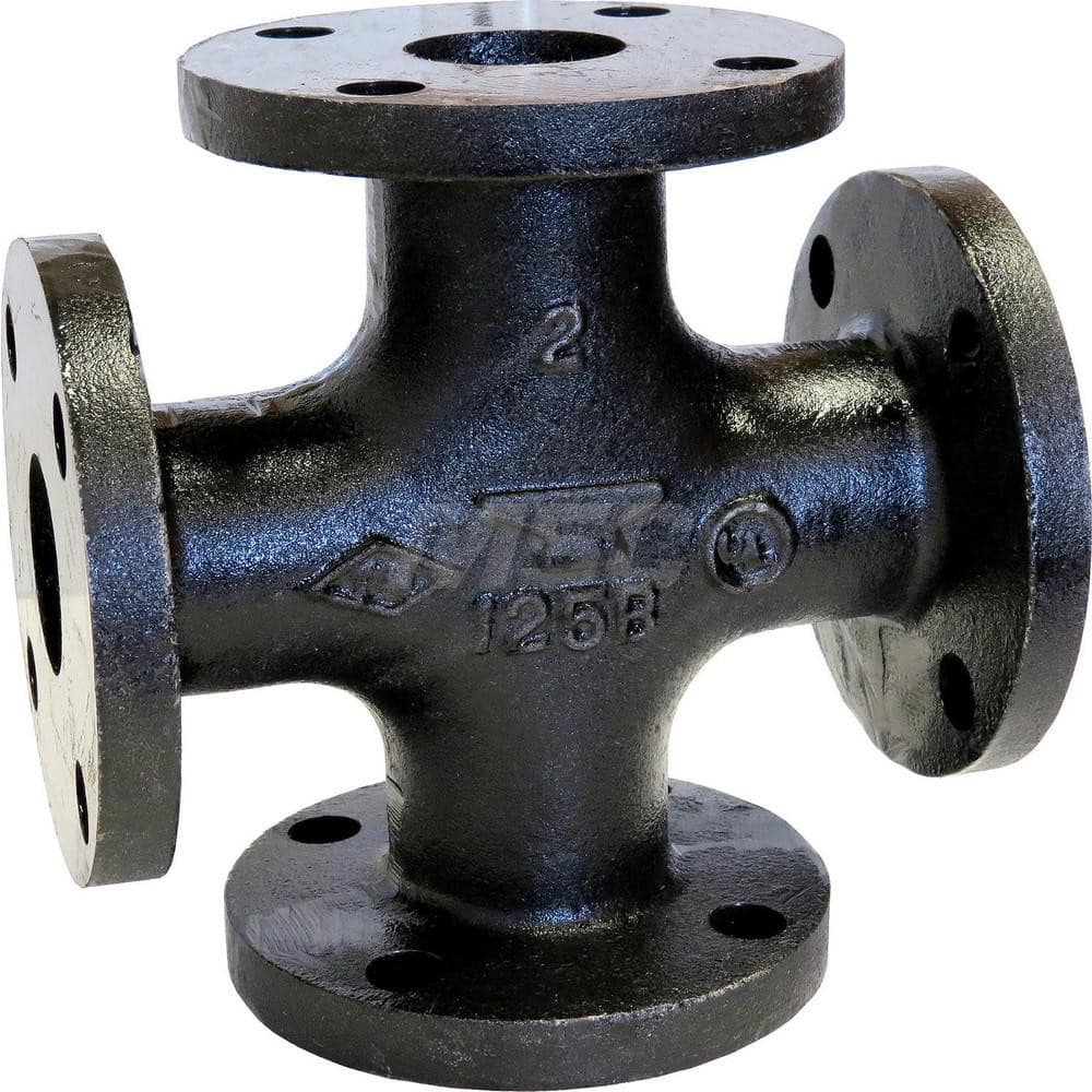 Black Cross: 3″, 125 psi, Threaded Cast Iron, Black Finish, Class 125