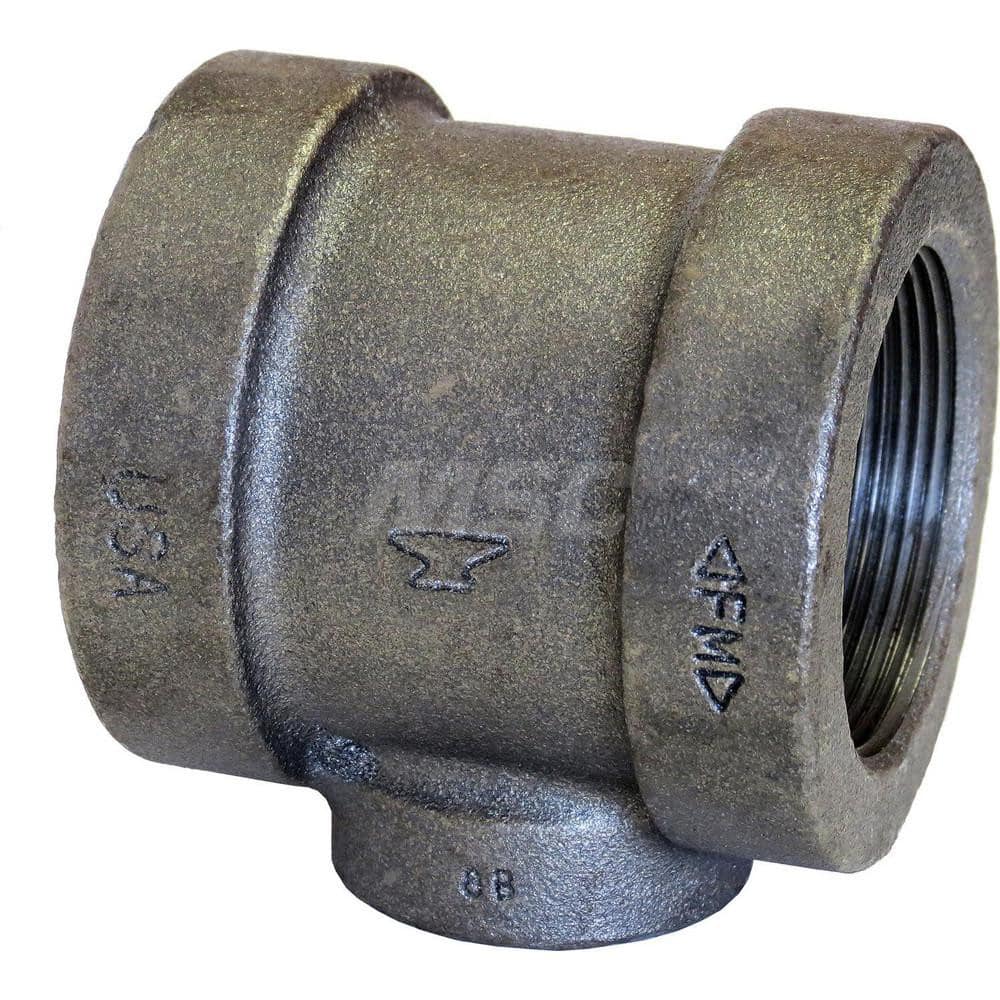 Black Tee: 3 x 1-1/4 x 3″, 125 psi, Threaded Cast Iron, Black Finish, Class 125