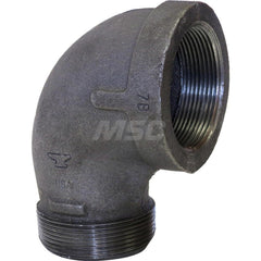 Black 90 ° Street Elbow: 3″, 150 psi, Threaded Malleable Iron, Galvanized Finish, Class 150