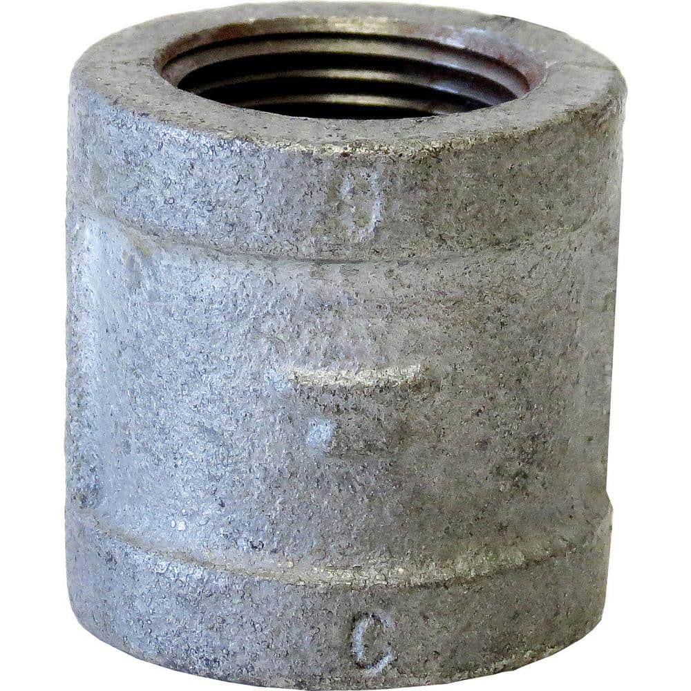 Black Coupling: 2-1/2″, 150 psi, Threaded Malleable Iron, Galvanized Finish, Class 150