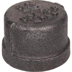 Black Cap: 1″, 150 psi, Threaded Malleable Iron, Galvanized Finish, Class 150