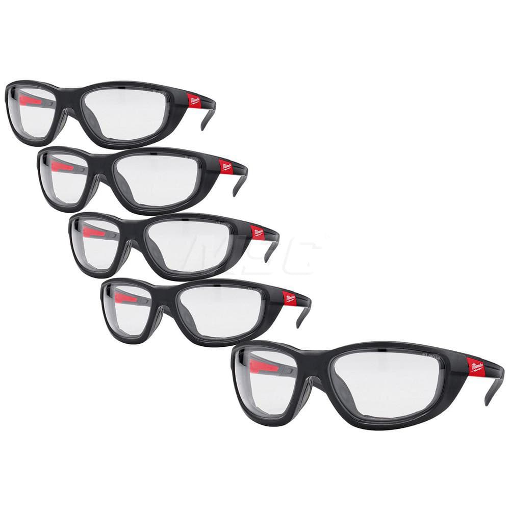 Safety Glass: Anti-Fog & Anti-Scratch, Plastic, Clear Lenses, Full-Framed Black Frame, Traditional