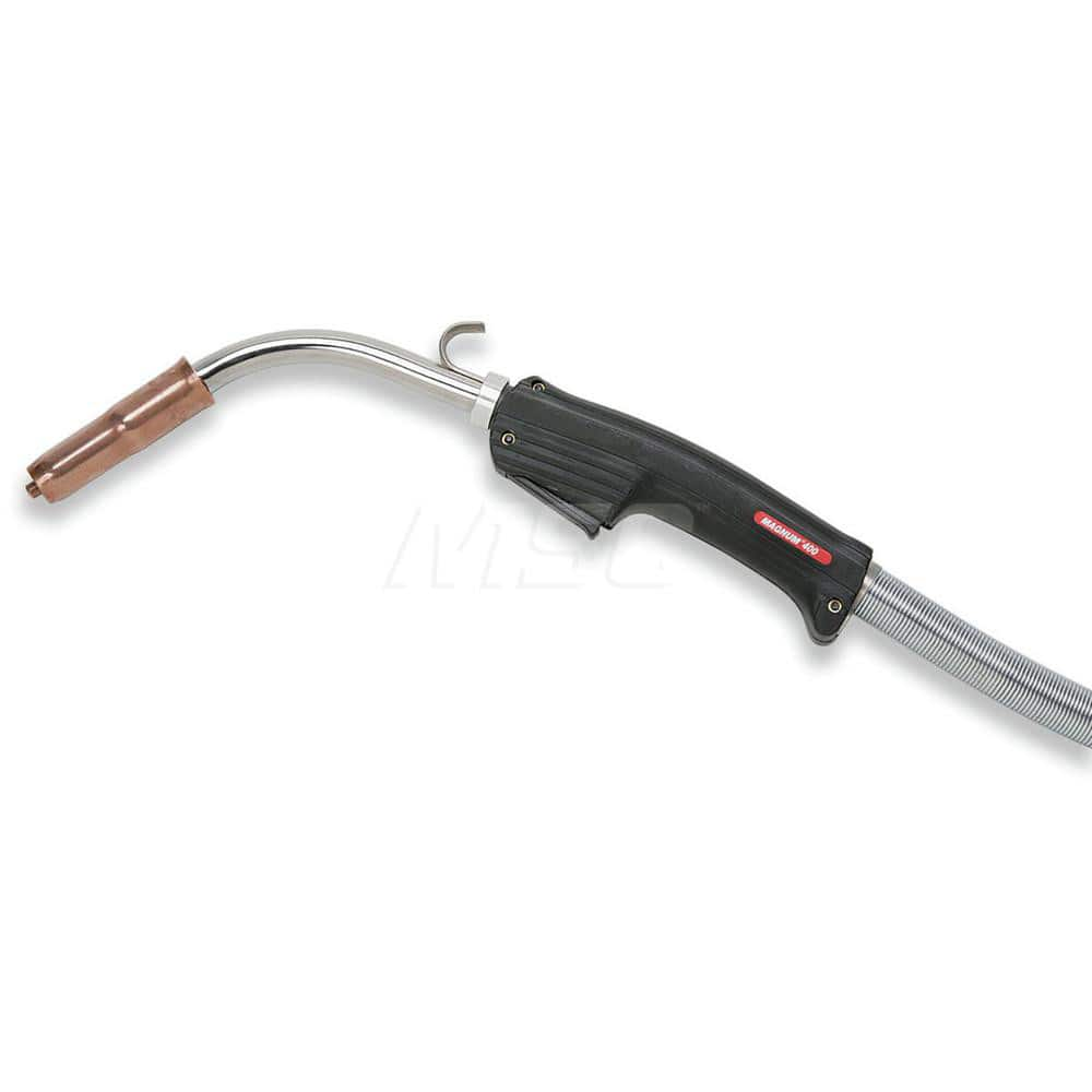 MIG Welding Guns; For Use With: Magnum ™; Length (Feet): 25 ft. (7.62m); Handle Shape: Curved; Neck Type: Fixed; Trigger Type: Standard; For Gas Type: CO2; For Wire Type: Flux Core; Solid