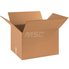 Corrugated Shipping Box: 18″ Long, 14″ Wide, 12″ High 1 Wall, Kraft, 65 lb Capacity