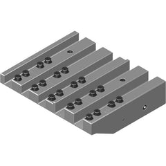 Swiss Gang Plates; Machine Compatibility: Hanwha; For Use With: Hanwha XD38 II R; Number of Stations: 5; Quick Change: Yes; Material: Alloy Steel; Station Size: 4x12mm, 1x16mm; Additional Information: Only ARNO split-shank  ™FAST CHANGE ™ tool holders and