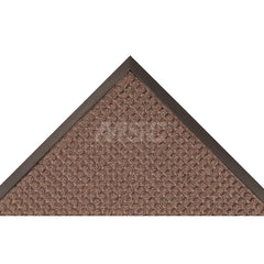 Carpeted Entrance Mat: 120' Long, 36' Wide, Blended Yarn Surface Standard-Duty Traffic, Rubber Base, Brown