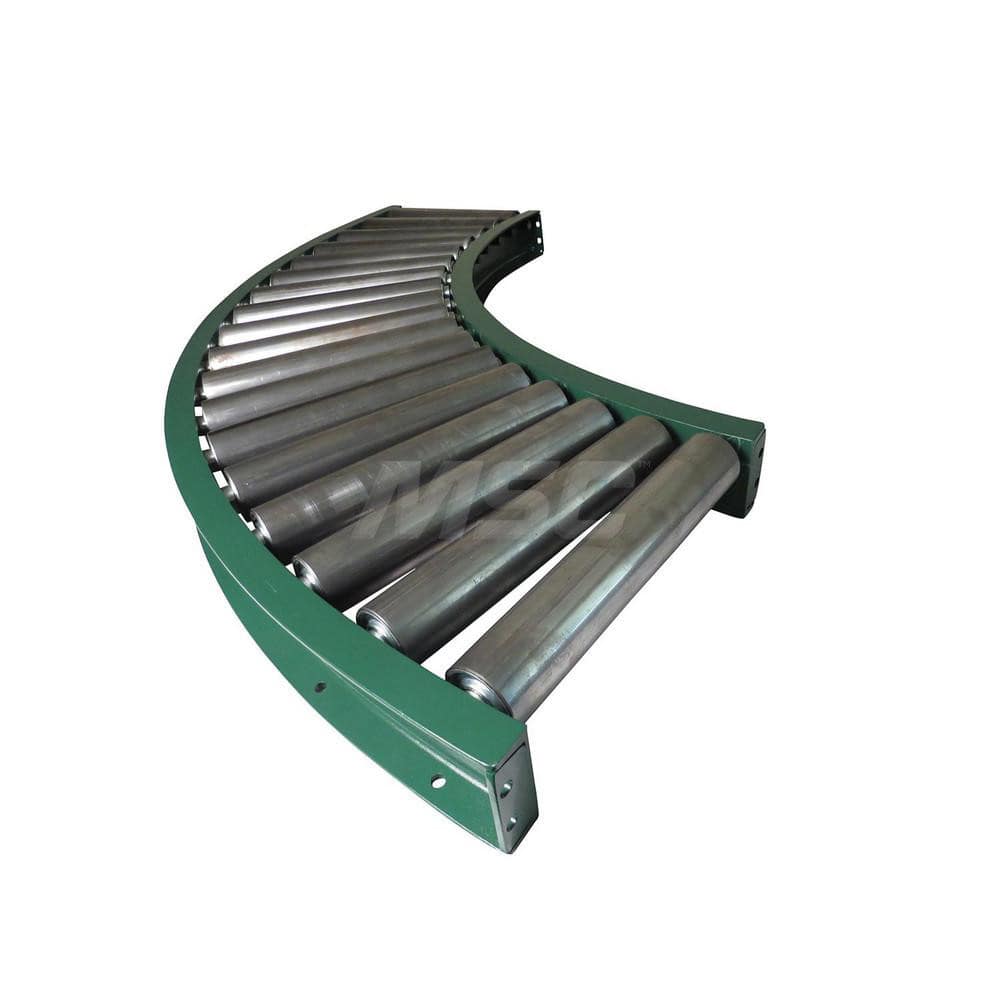 Gravity Conveyors; Conveyor Type: Roller; Component: 90 Degree Curved Conveyor; Telescopic: No; Roller Diameter (Decimal Inch): 2.6300; Overall Width: 24; Wheel Material: Steel; Minimum Extended Length: 56.1000 in; Maximum Extended Length: 56.1000; Minimu